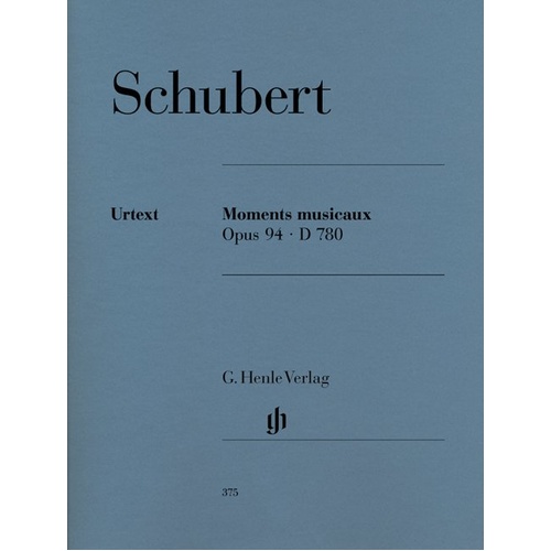Schubert Moments Musicaux Op. 94 D 780 Urtext Edition for Piano Solo