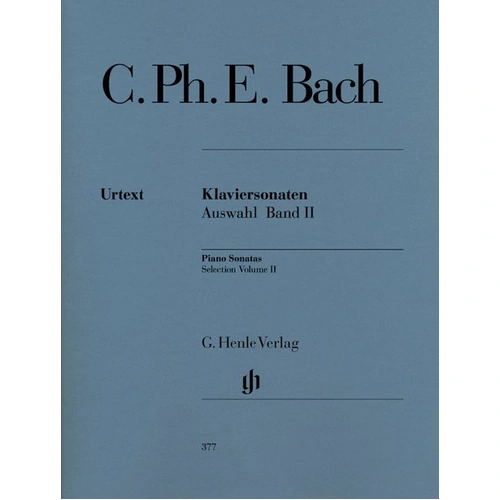 C.P.E. Bach - Selected Sonatas Vol. 2 Urtext for Piano Solo, 112 Pages, G. Henle Verlag