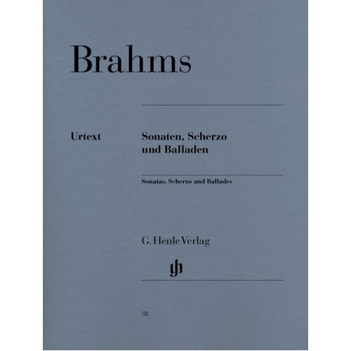 Brahms - Sonatas Scherzo And Ballades Urtext (Softcover Book)