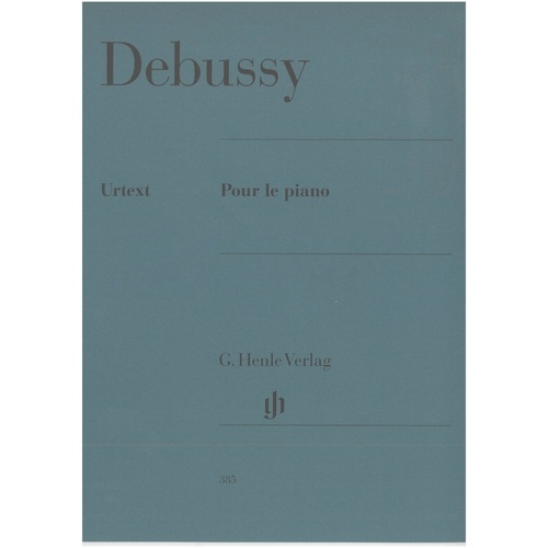 Debussy - Pour Le Piano Urtext, Edited by Ernst-Gnter Heinemann, Piano Solo, 36 Pages, G. Henle Verlag