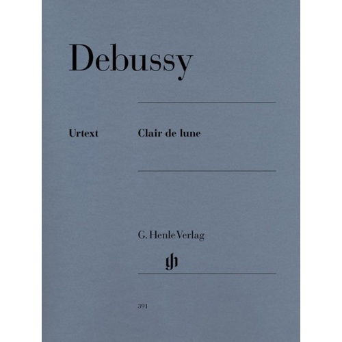 Debussy Clair de Lune Urtext Edition for Piano Solo by G. Henle Verlag, Edited by Ernst-Gnter Heinemann, 8 Pages