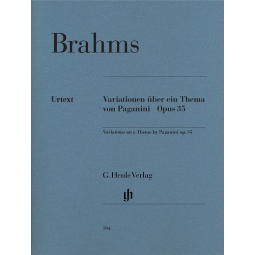 Variations On A Theme Of Paganini Op 35 (Softcover Book)