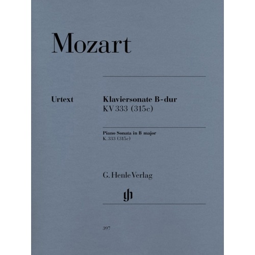 Mozart - Sonata B Flat Major K 333 (Softcover Book)