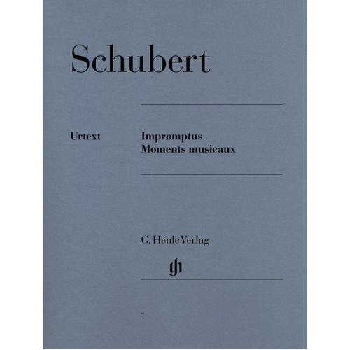 Schubert - Impromptus and Moments Musicaux Urtext Edition for Piano by Walter Gieseking