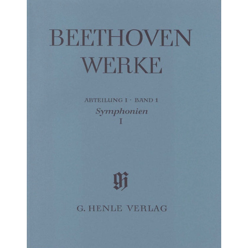 Beethoven Symphonies Volume 1 No 1 and 2 Full Score - Henle