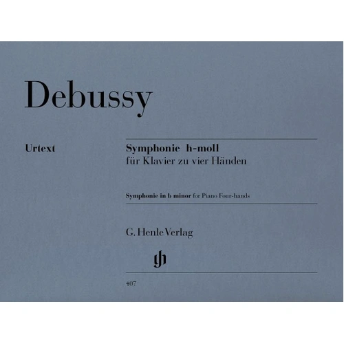 Symphony B Minor for Piano Duet by Claude Debussy, G. Henle Verlag, 24 pages
