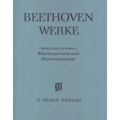 Piano Quintet and Piano Quartets Full Score - Beethoven Ludwig van - Henle