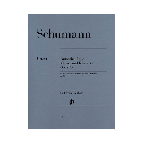 Schumann Fantasy Pieces Op. 73 for Clarinet in Bb or A Henle HN416 Sheet Music