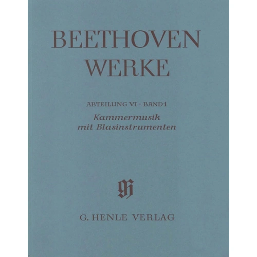 Chamber Music with Winds Vol. 1 Full Score - Beethoven Ludwig van - Henle