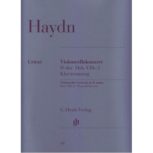 Haydn - Concerto in D Major Hob. VIIb:2 for Cello and Piano, G. Henle Verlag, 59 Pages