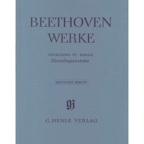 String Quintets Full Score Bound Edition by Beethoven - Henle