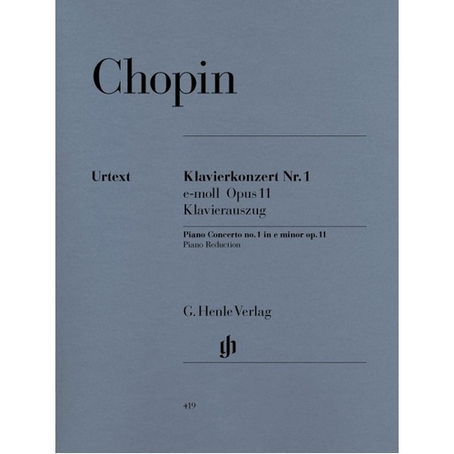 Chopin Concerto No. 1 Op. 11 E Minor for 2 Pianos 4 Hands - G. Henle Verlag, 124 Pages
