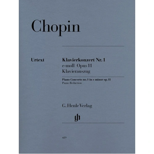 Chopin Concerto No. 1 Op. 11 E Minor for 2 Pianos 4 Hands, G. Henle Verlag, 124 Pages
