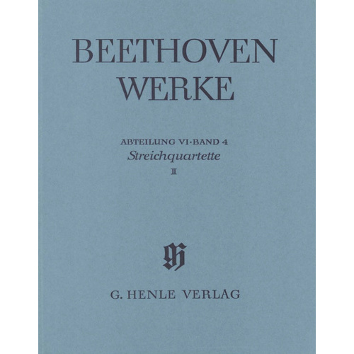 Beethoven String Quartets Op 59, 74, 95 Full Score - Henle Edition