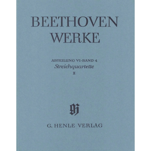 Beethoven String Quartets Op 59, 74, 95 Full Score - Henle Edition