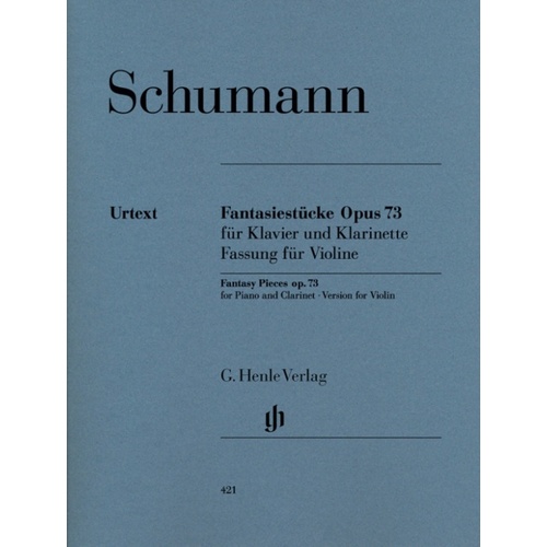 Fantasy Pieces Op 73 Violin/Piano (Softcover Book)
