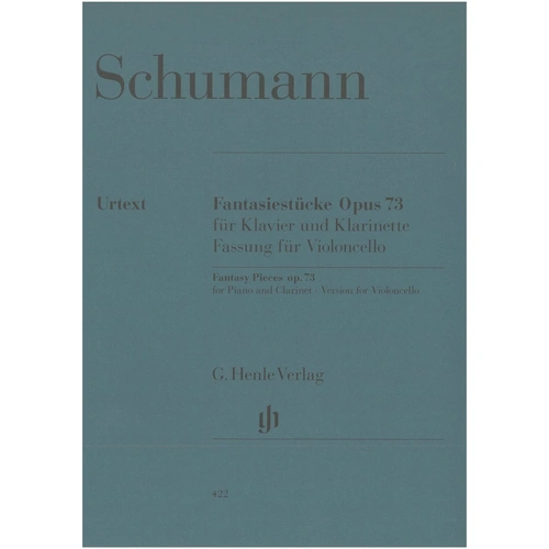 Schumann Fantasy Pieces Op. 73 for Cello and Piano - Urtext Edition by Ernst Herttrich, Includes Fingering and Bowing by Reiner Ginzel