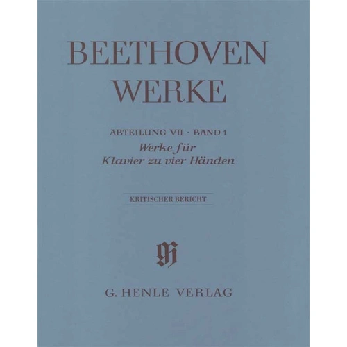 Beethoven Works for Piano Four Hands Full Score - Henle Edition