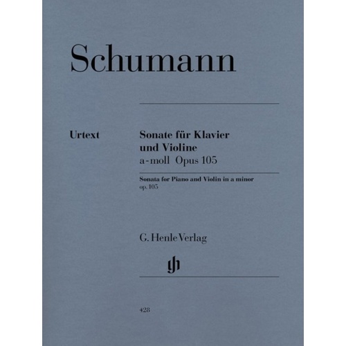 Schumann - Sonata for Piano and Violin in A Minor Op. 105, Urtext Edition