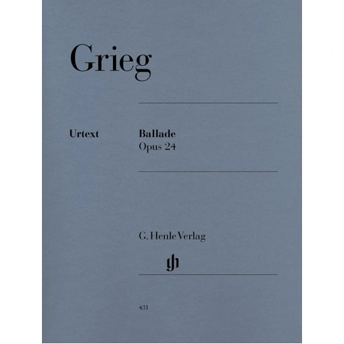 Ballade Op 24 G Minor by Edvard Grieg for Piano Solo, 30 Pages, G. Henle Verlag
