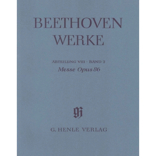 Mass in C Major Op 86 Full Score by Beethoven - Henle
