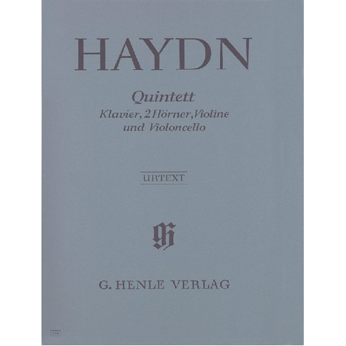 Haydn Quintet Hob 14 No 1 for Piano, Cello, Violin, and Horns - G. Henle Verlag Edition