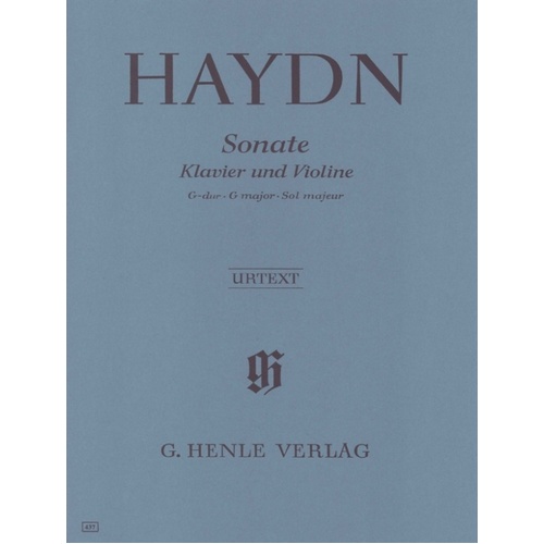 Sonata Hob 15 No 32 G Violin Piano (Softcover Book)