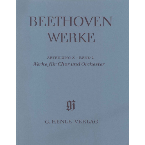 Choral Works with Orchestra Full Score - Beethoven Ludwig van - Henle