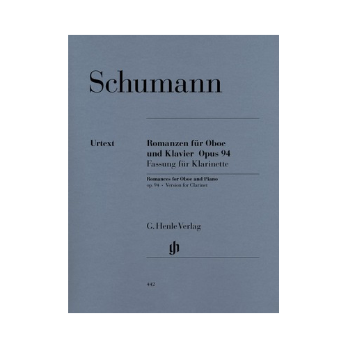 Romances for Clarinet and Piano Op 94 - Sheet Music for Clarinet and Piano