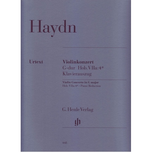 Haydn - Concerto for Violin in G Major Hob VIIa:4 with Piano Reduction by Stefan Zorzor