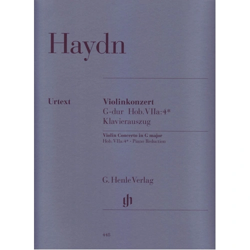Haydn - Concerto No 2 in G Major Hob VIIa:4 for Violin and Piano, Urtext Edition by G. Henle Verlag