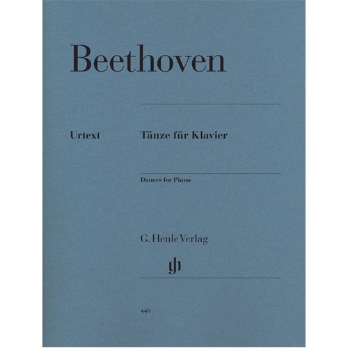 Beethoven - Dances for Piano WoO Collection, Urtext Edition, 88 Pages, G. Henle Verlag