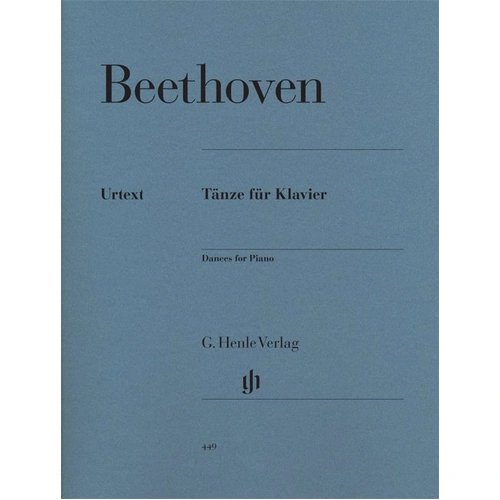 Beethoven: Dances for Piano - Urtext Edition by G. Henle Verlag, 88 Pages, Solo Piano, WoO Works without Opus