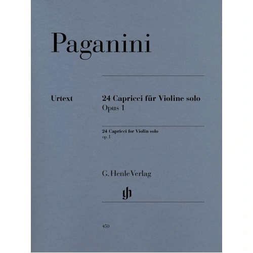 Paganini - 24 Caprices Op. 1 for Violin Solo, G. Henle Verlag Edition, 164 Pages, Commentary by Renato de Barbieri