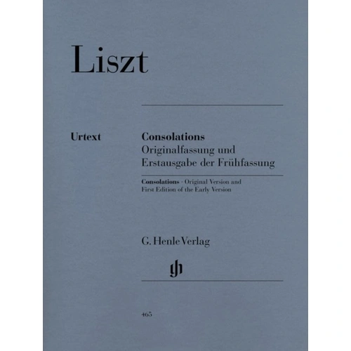 Liszt - 6 Consolations Piano Solo 1st & 1850 Version, Edited by Heinemann & Eckhardt, 48 Pages, G. Henle Verlag