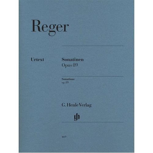 Sonatinas Op 89 by Max Reger for Piano Solo, 103 Pages, Published by G. Henle Verlag