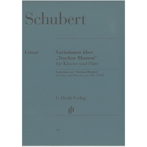 Schubert Variations on Trockne Blumen E minor Op. 160 for Flute and Piano