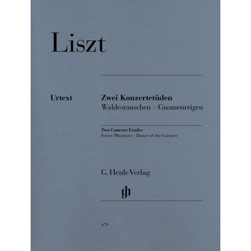 Liszt - 2 Concert Studies (Softcover Book)