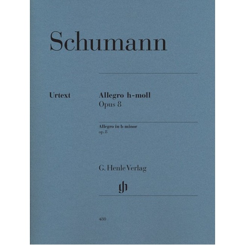 Allegro Op 8 B Minor for Piano Solo by Robert Schumann, 28 Pages, G. Henle Verlag