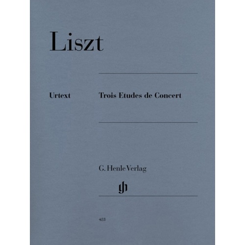 Liszt - 3 Etudes De Concert (Softcover Book)