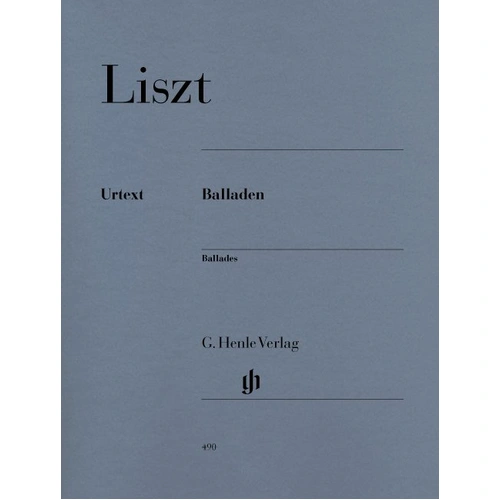 Liszt - Ballades Urtext for Piano Solo, Edited by Heinemann & Mueller, 52 Pages, G. Henle Verlag