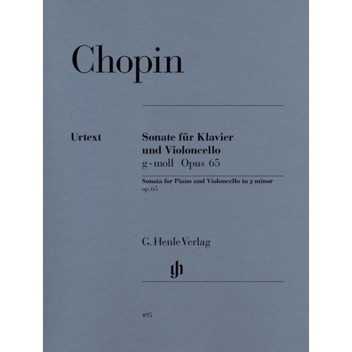 Sonata Op 65 G Min Vlc Piano Urtext (Softcover Book)
