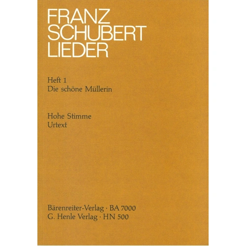 Schubert - Die Schone Mullerin for High Voice and Piano, 78 Pages, G. Henle Verlag