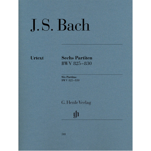 Bach - Six Partitas BWV 825-830 - Piano Solo Sheet Music - Henle HN518
