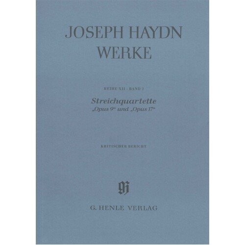 String Quartets Op 9 Op 17 Critical Ed (Set Of Parts) Book