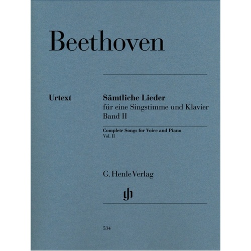 Beethoven - Complete Songs Vol 2 Ed Luhning (Softcover Book)