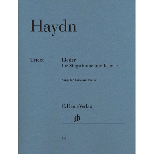 Haydn - Songs for Voice and Piano, G. Henle Verlag, 10 Pages, Includes 24 German Lieder and 12 English Canzonets