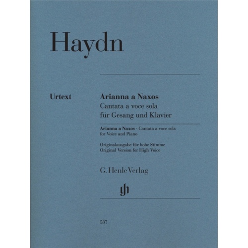 Arianna A Naxos Cantata Hob 26B No 2 Vce/Piano (Softcover Book)