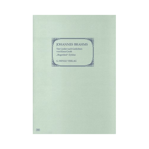 Four Songs with Lyrics by Groth, Op. 59 - Vocal Sheet Music for Voice and Piano