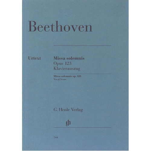 Missa Solemnis Op 123 Vocal Score by Ludwig van Beethoven, G. Henle Verlag, 140 Pages
